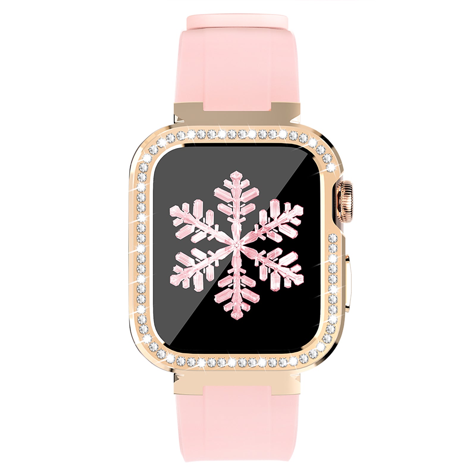 KINGXBAR for Apple Watch Series 5 6 40mm Series 7 41mm Zinc Alloy + TPU Rhinestone Watch Case + TPU Watch Bands KINGXBAR for Apple Watch Series 5 6 40mm Series 7 41mm Zinc Alloy + TPU Rhinestone Watch Case + TPU Watch Bands